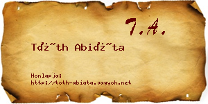 Tóth Abiáta névjegykártya