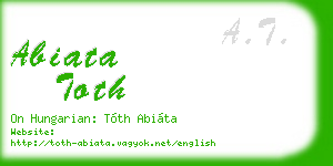 abiata toth business card